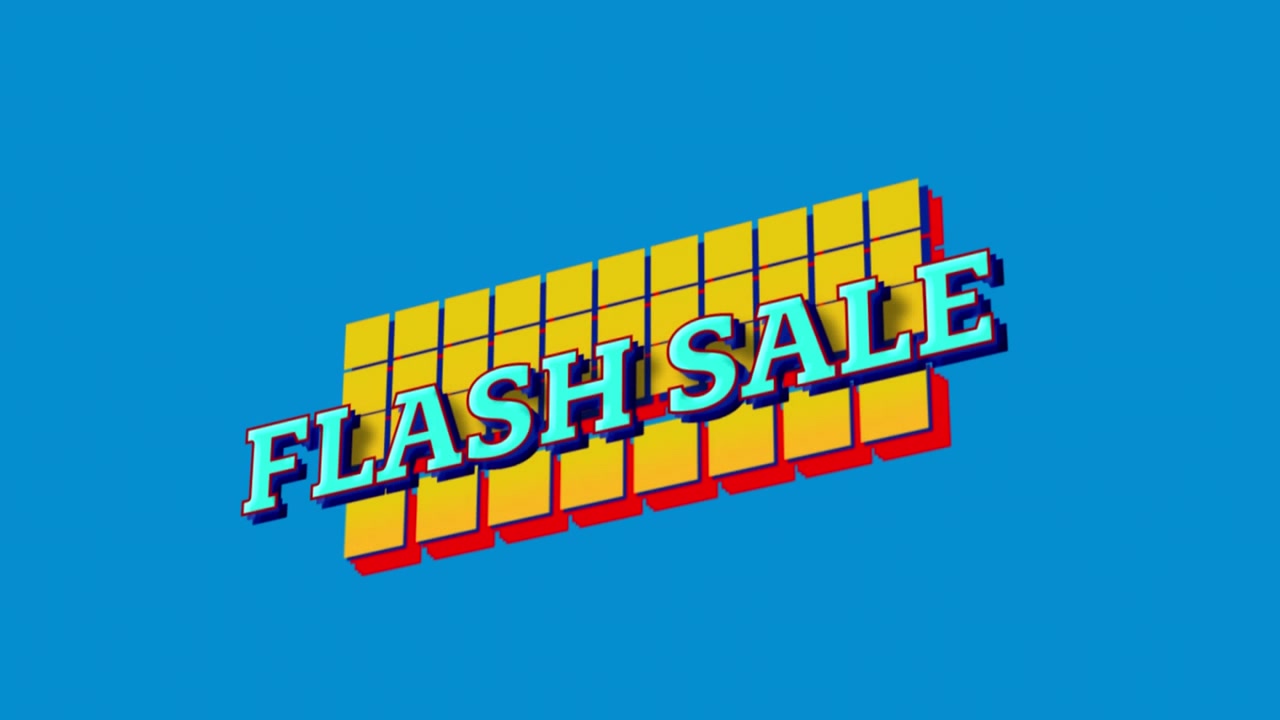 Grafica offerta lampo su sfondo blu
