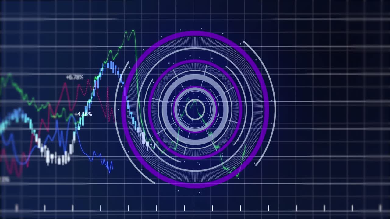 범위 스캐닝과 재무 데이터 처리의 애니메이션