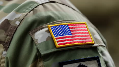 american flag patch on military uniform