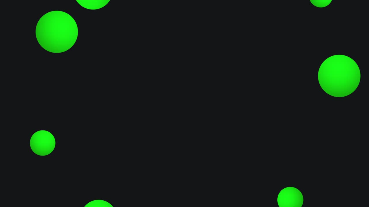 círculos geométricos verdes sobre un fondo negro