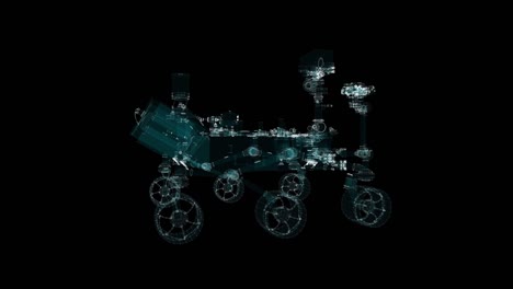 particle hologram of mars rover