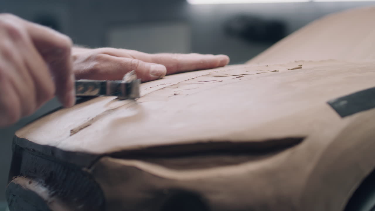 escultura de arcilla para modelos de automóviles