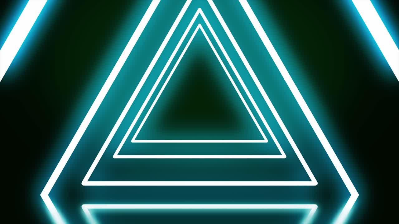 fondo de triángulo de neón abstracto