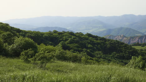 scenic nature at the highlands of caucasus mountains in georgia