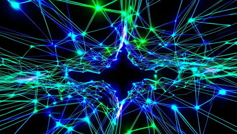 abstract network glowing lines