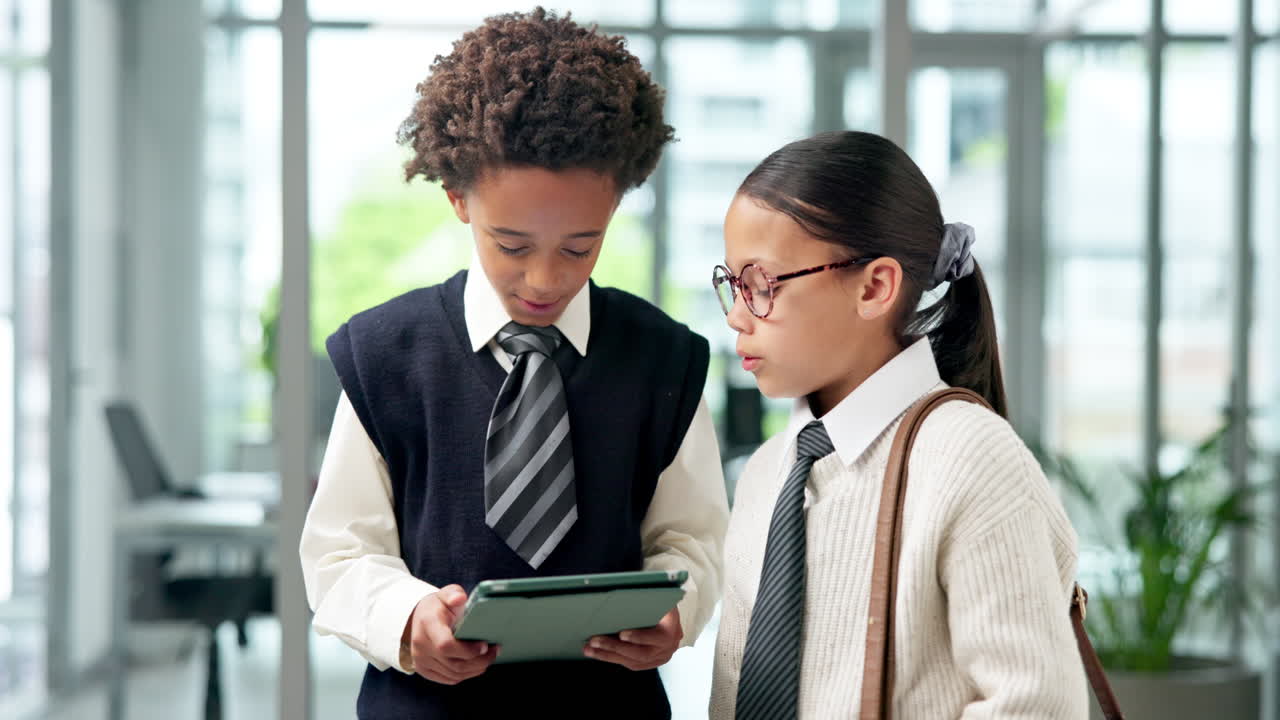 Two Students Using a Tablet