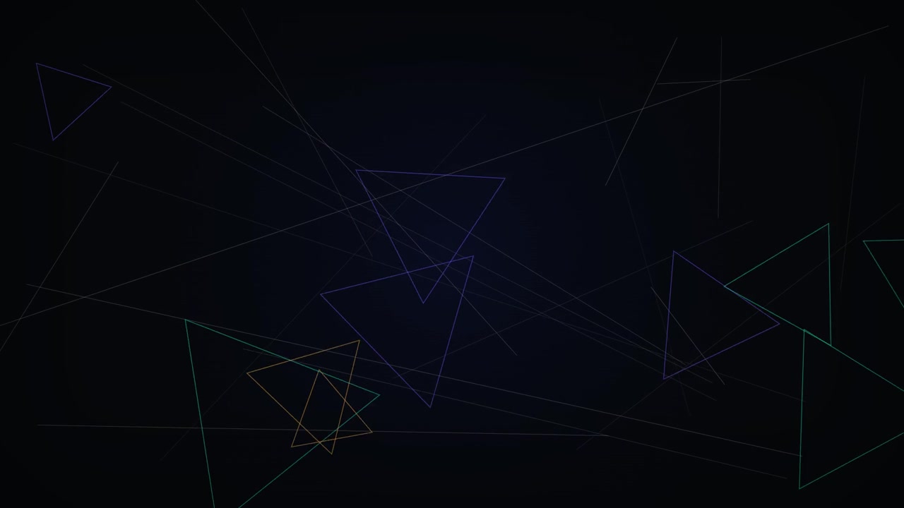 Abstract Background with Floating Geometric Triangle Outlines