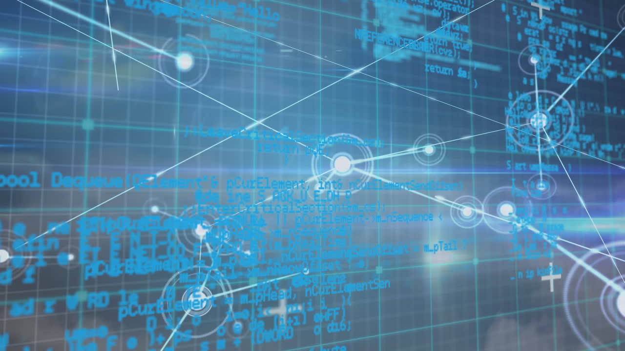 데이터 처리 및 연결 네트워크의 애니메이션