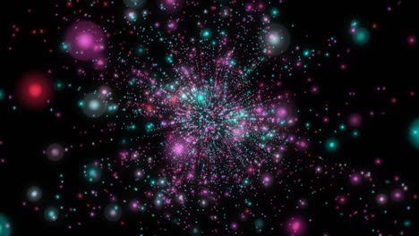 partículas abstractas galaxias estrellas