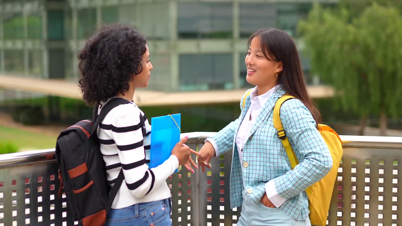 Students Chatting on Campus