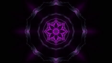 purple neon geometric mandala