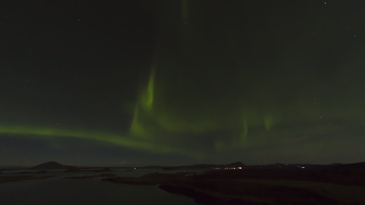 Free stock video - Northern lights timelapse over mývatn lake in ...