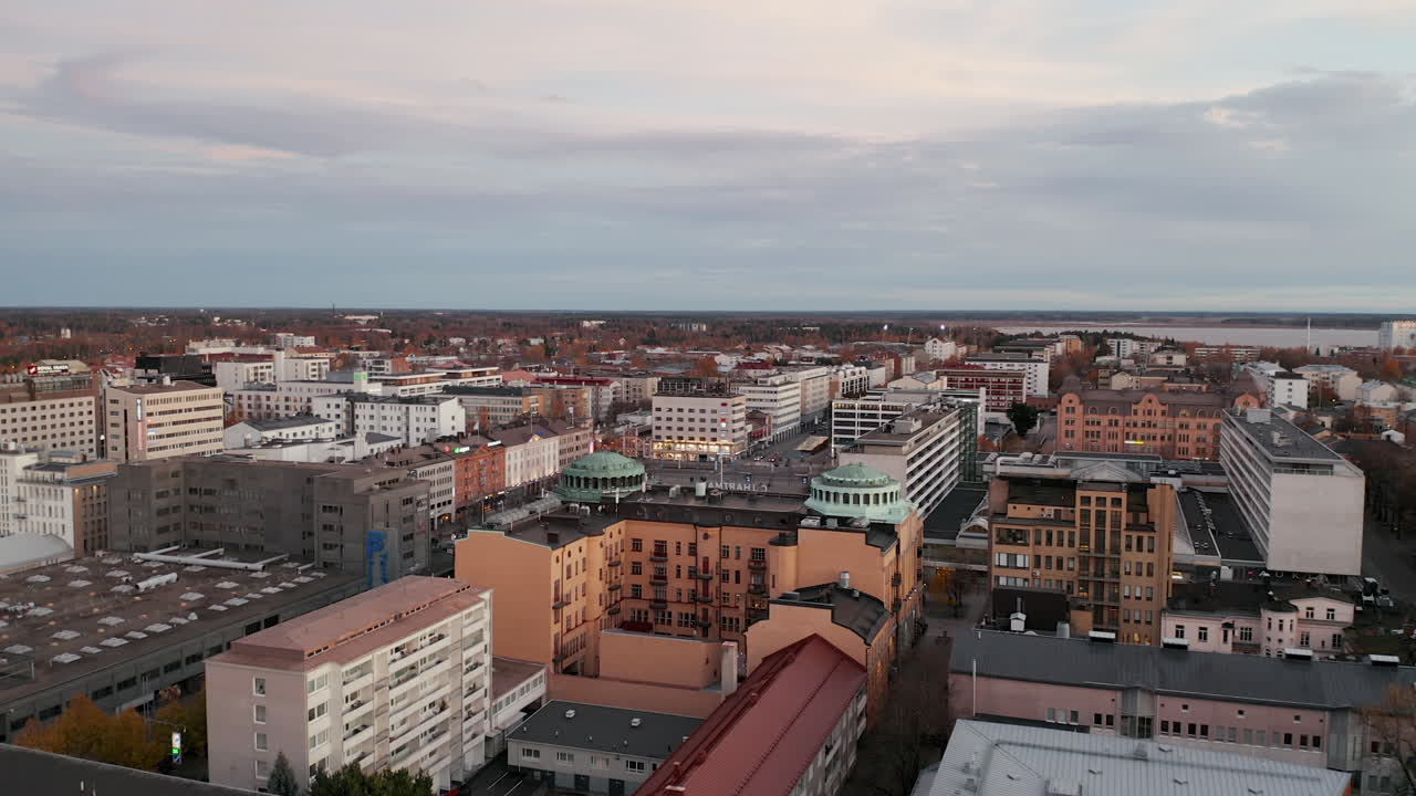 plaza del mercado de vaasa, disparo de drones