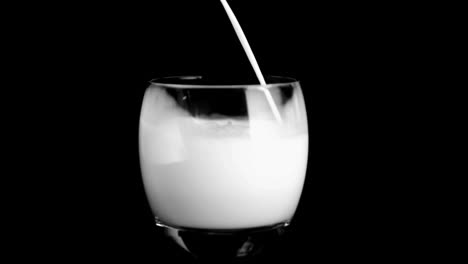 trickle of milk in super slow motion being poured