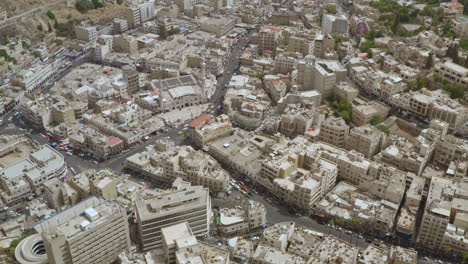 drone shot over amman - jordan, june 2019