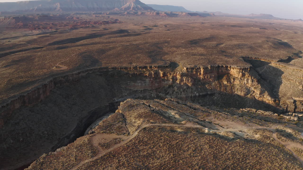 Aerial View Of Winding Red Rock Canyon In Utah
