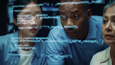 team analyzing data/code