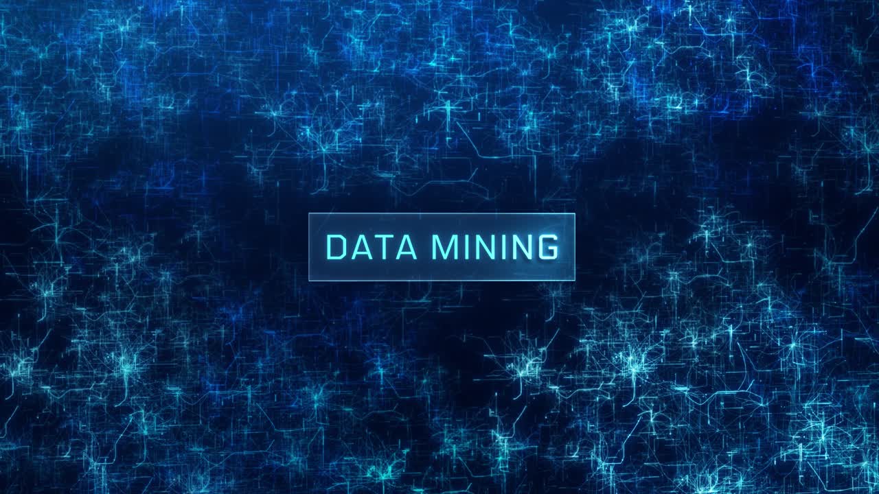 Data Mining Concept over on abstract circuitry background