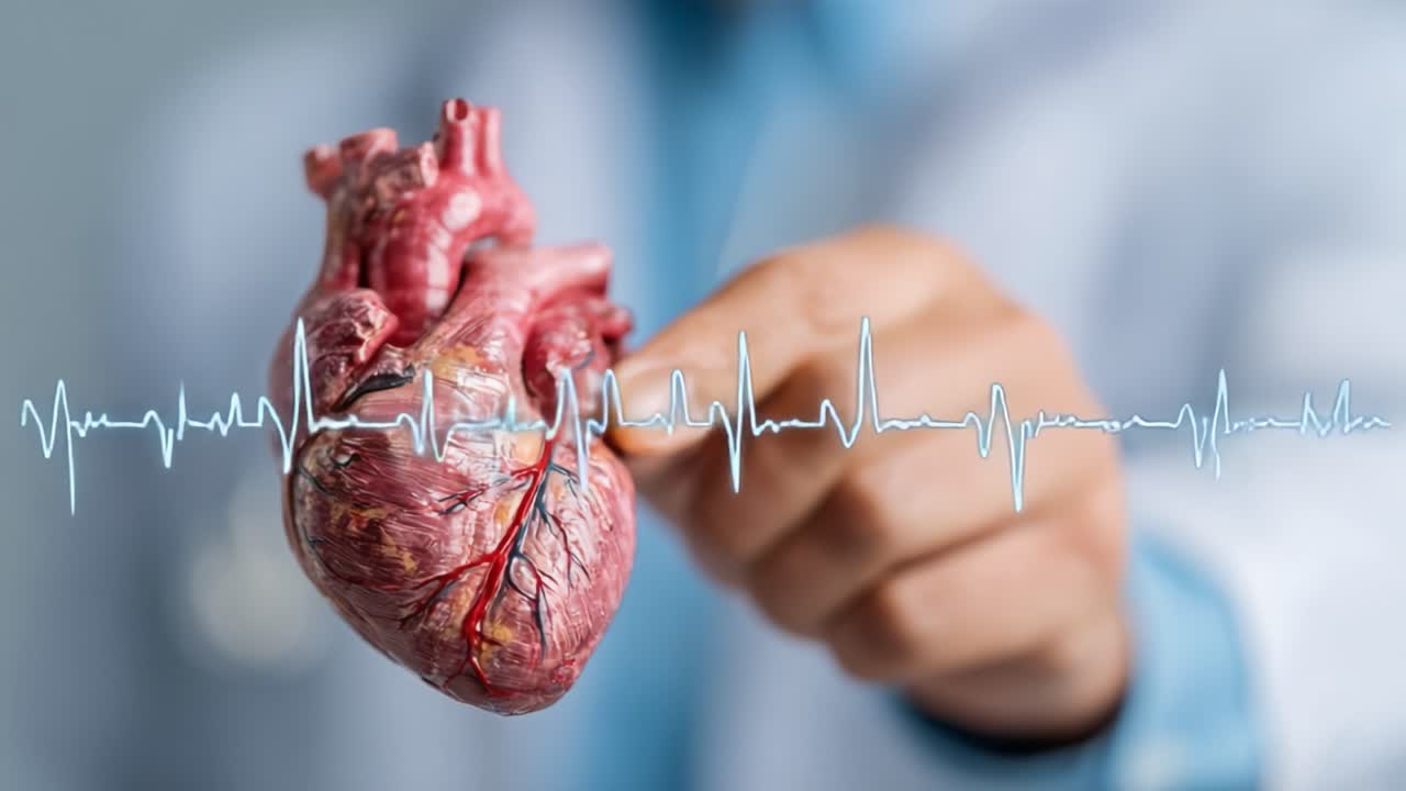 Explorando el Corazón: Un Examen Detallado de un Modelo de Corazón 3D con Texturas Realistas y Estructuras Vasculares Pulmonares Vívidas en un Entorno Clínico