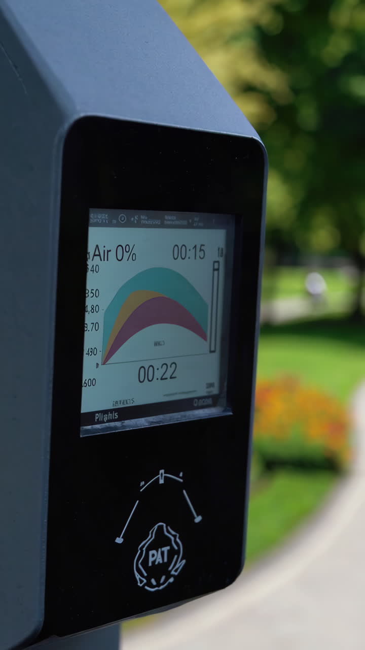 Urban Park with Air Quality Monitor