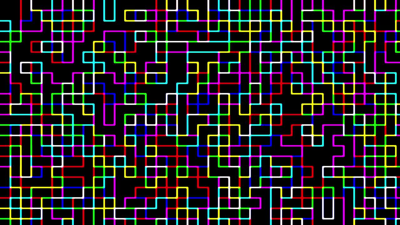Multi colored digital squares pattern