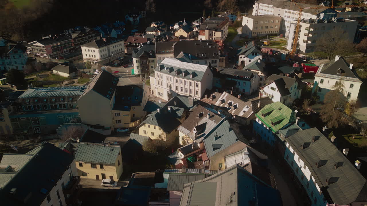 유럽 의 한 도시 의 공중 에서 볼 수 있는 모습