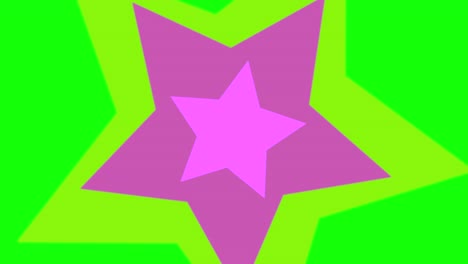 fondo verde con estrellas en movimiento