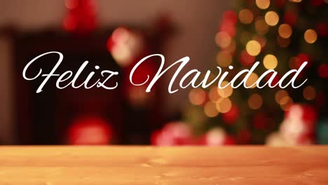 Feliz-Navidad-written-over-flickering-lights