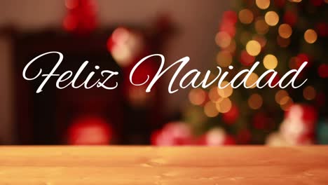 feliz navidad written over flickering lights