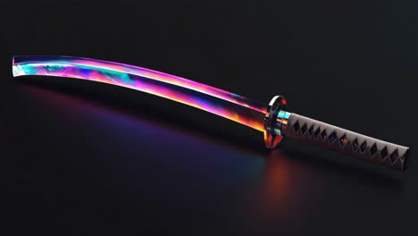close-up of a katana