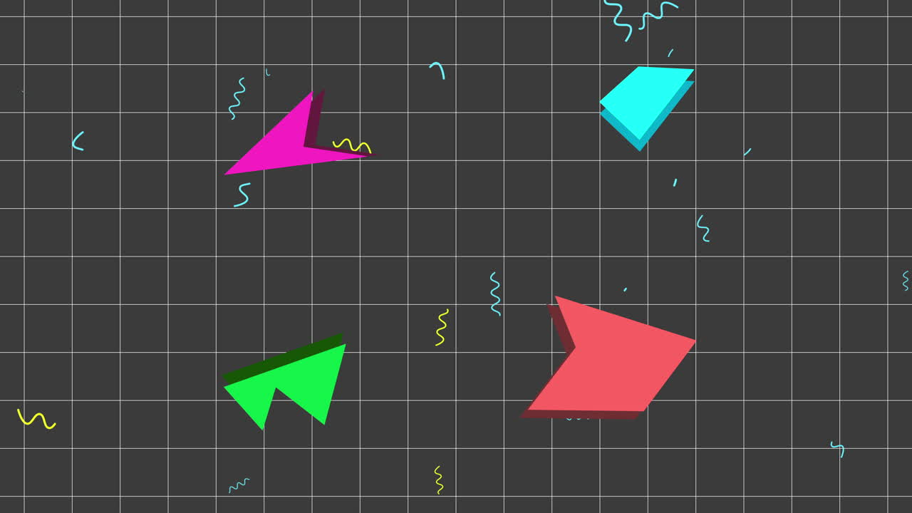 patrón moderno con formas geométricas en estilo memphis