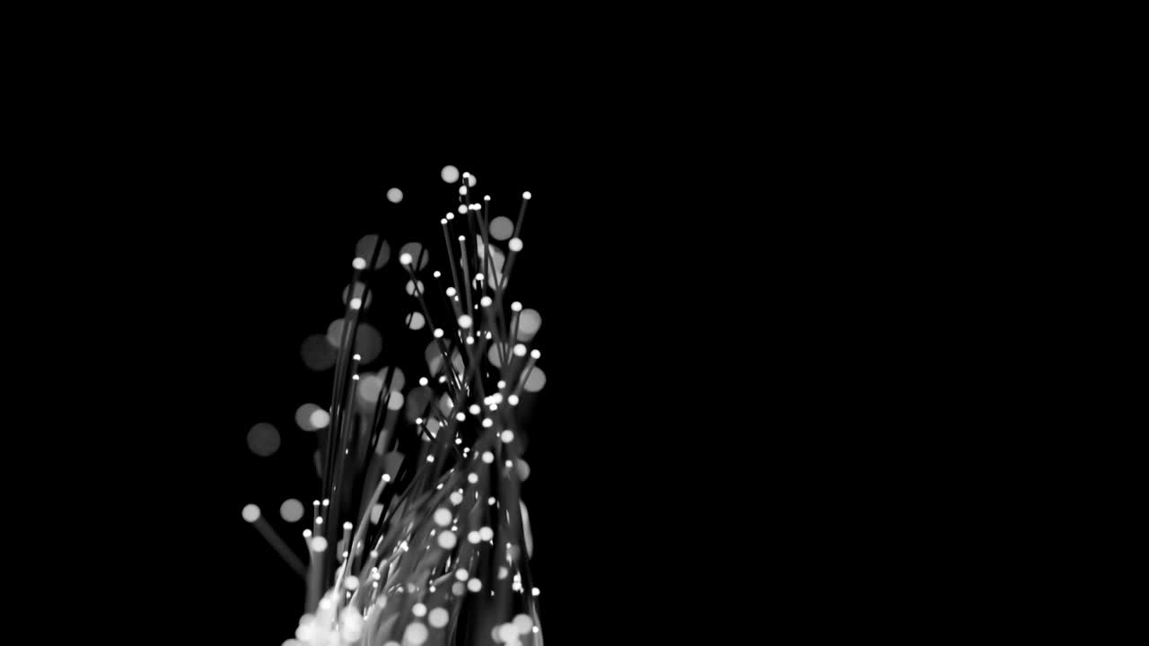 Fiber optic cable flowing across frame.