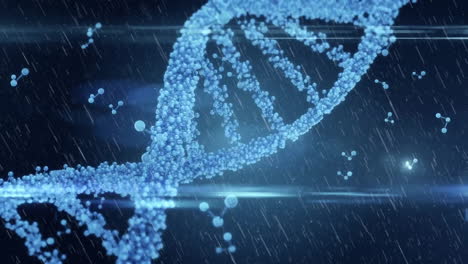 dna strand processing scientific data with binary coding in animation