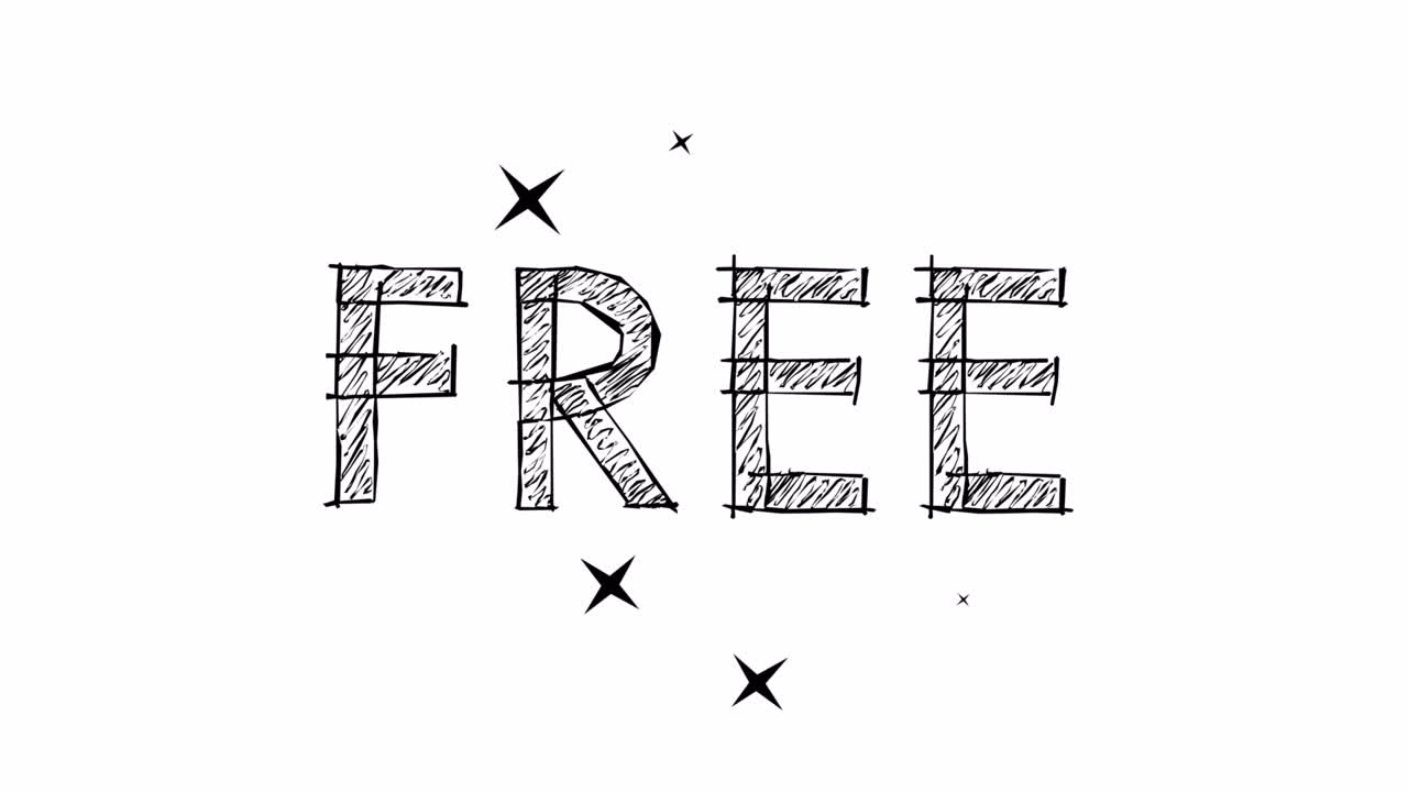 animación libre de letras garabateadas.