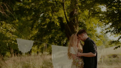 young hippie loving couple portrait emotional love relationship 4