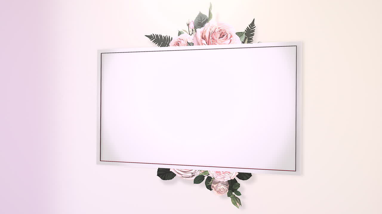 결혼식 배경 1 꽃 모션 근접 촬영 빈티지 프레임