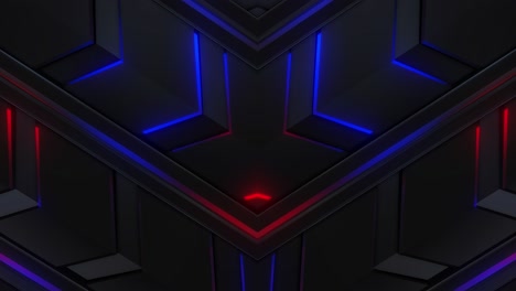 abstract futuristic geometric design with neon lights