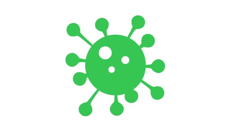 corona virus icon symbol loop green