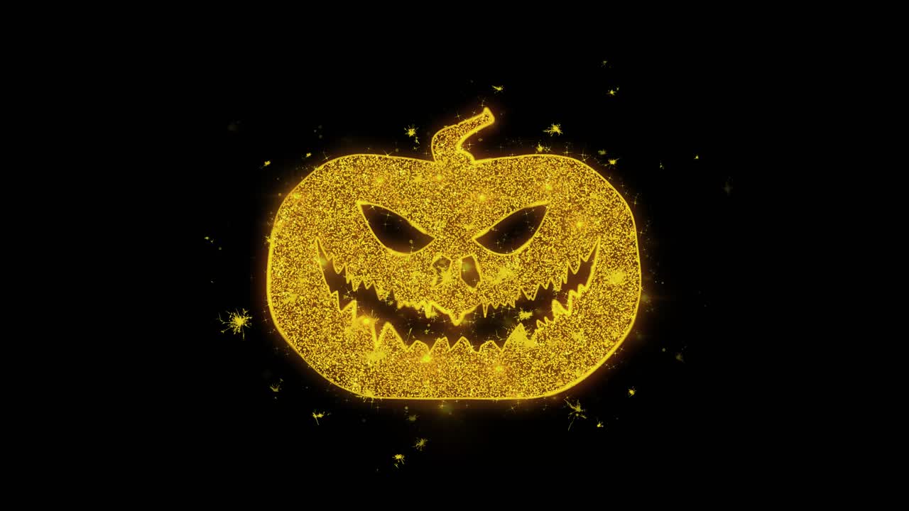Glittering Gold Halloween Pumpkin