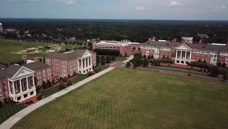 aerial flyover of kannapolis north carolina in cabarrus and rowan counties