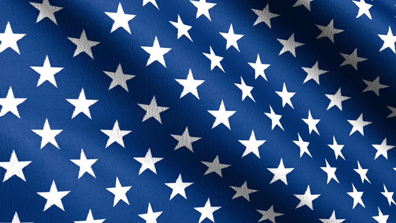bucle sin costura 4k vdo. bandera nacional de los estados unidos de américa soplando en el viento aislado para el 4 de julio o el día de la independencia. diseño abstracto patriótico oficial. ilustración 3d del símbolo de señal ondulante