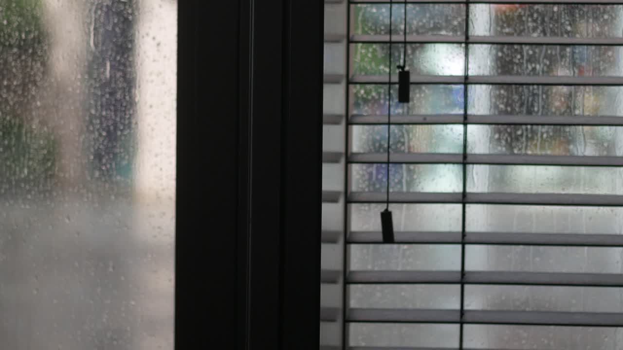 비가 오는 날 창문에서 볼 수 있는 풍경