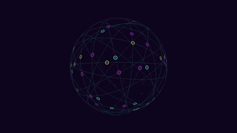 complex network points and lines representing strength of connections