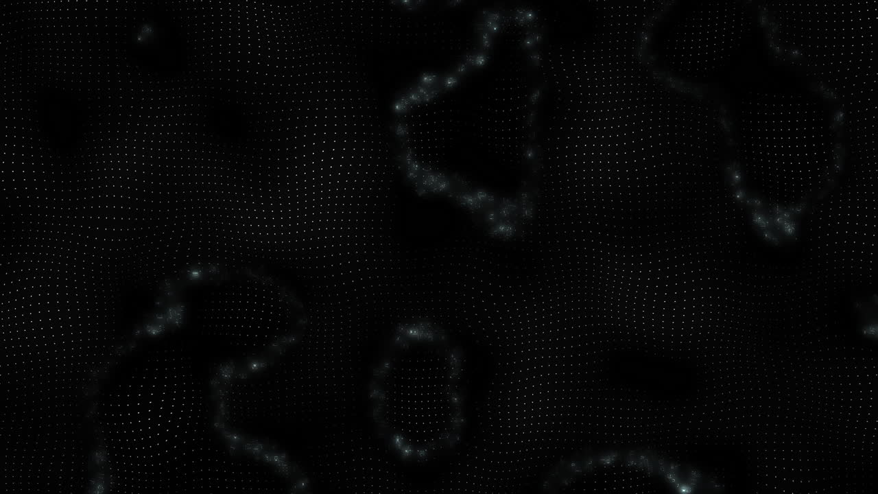 4K Scifi abstract background of point grid and data processing. Seamless loop designed for VJ