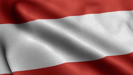 Primer-Plano-Ondeando-Lazo-4k-Bandera-Nacional-De-Austria