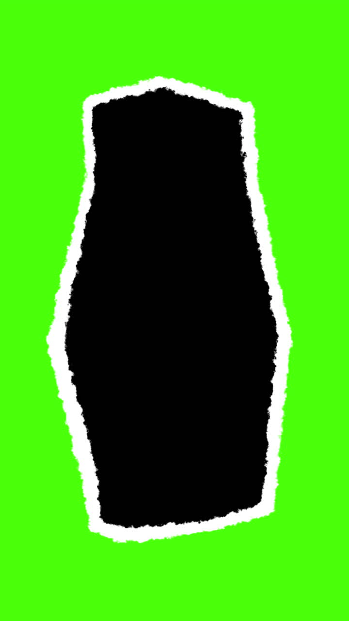 Torn Paper Shape Reveal Transition on Green Screen