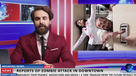 breaking news about zombie attack