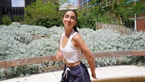 woman outdoors on a sunny day