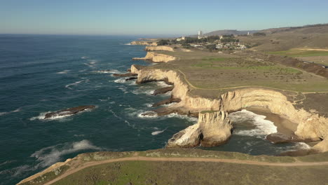 beautiful california coast and beach near davenport, california