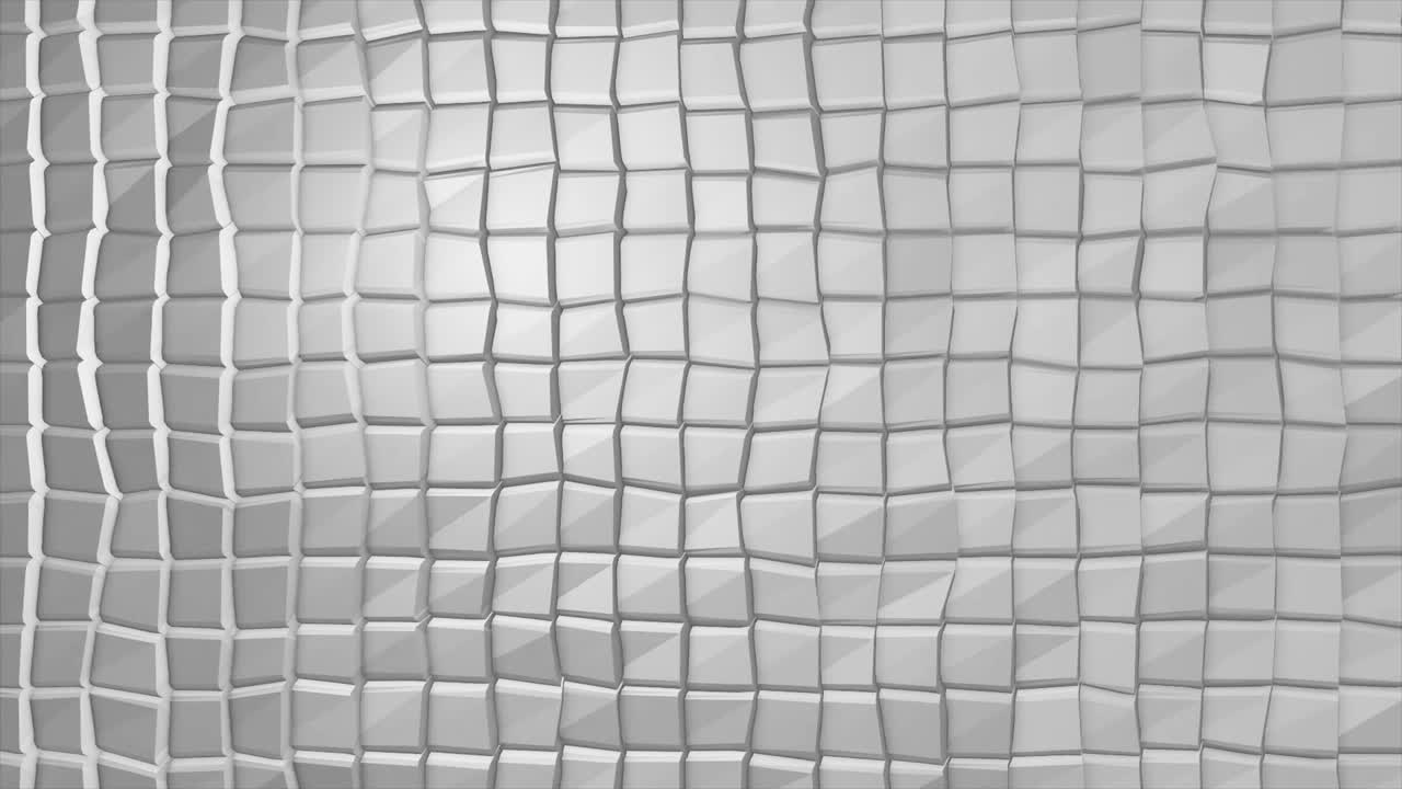 superficie geométrica poligonal blanca. bucle sin costuras generado por computadora fondo de movimiento abstracto